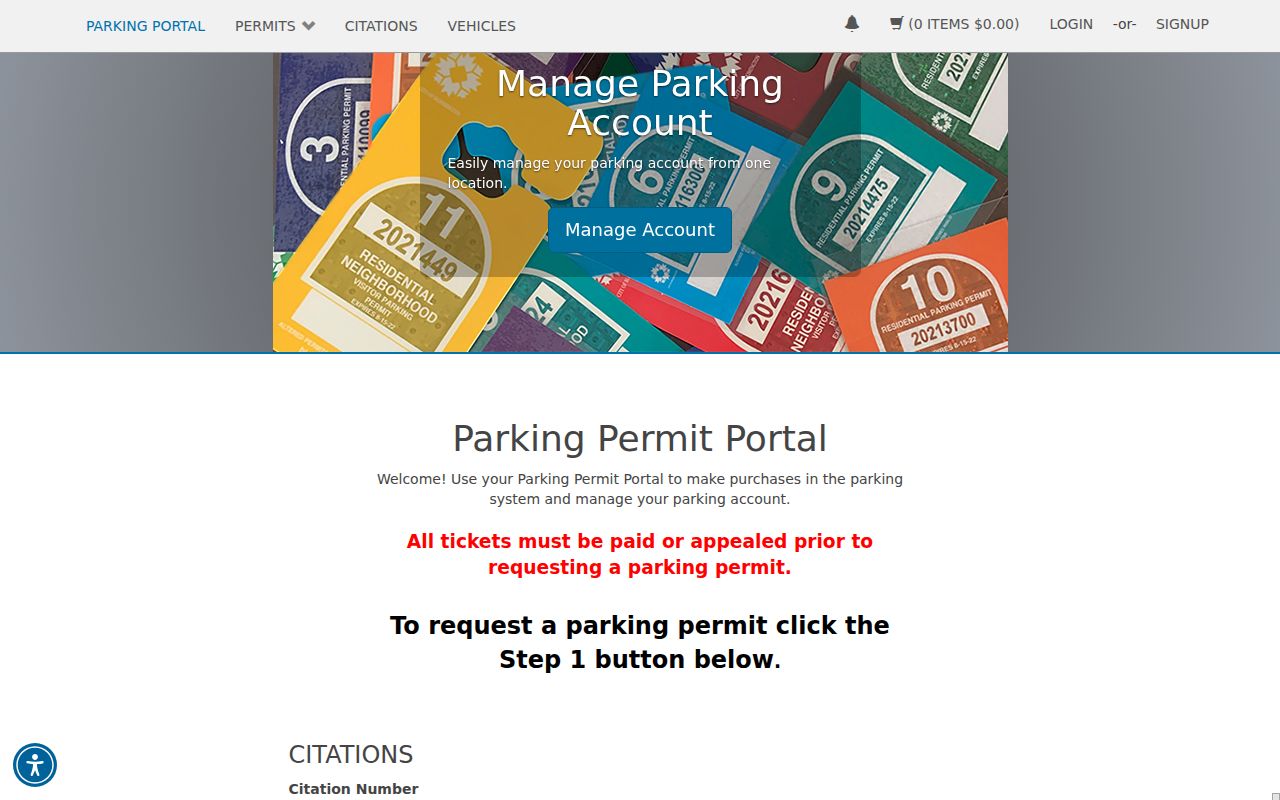 Bloomington T2 administrative citation record portal