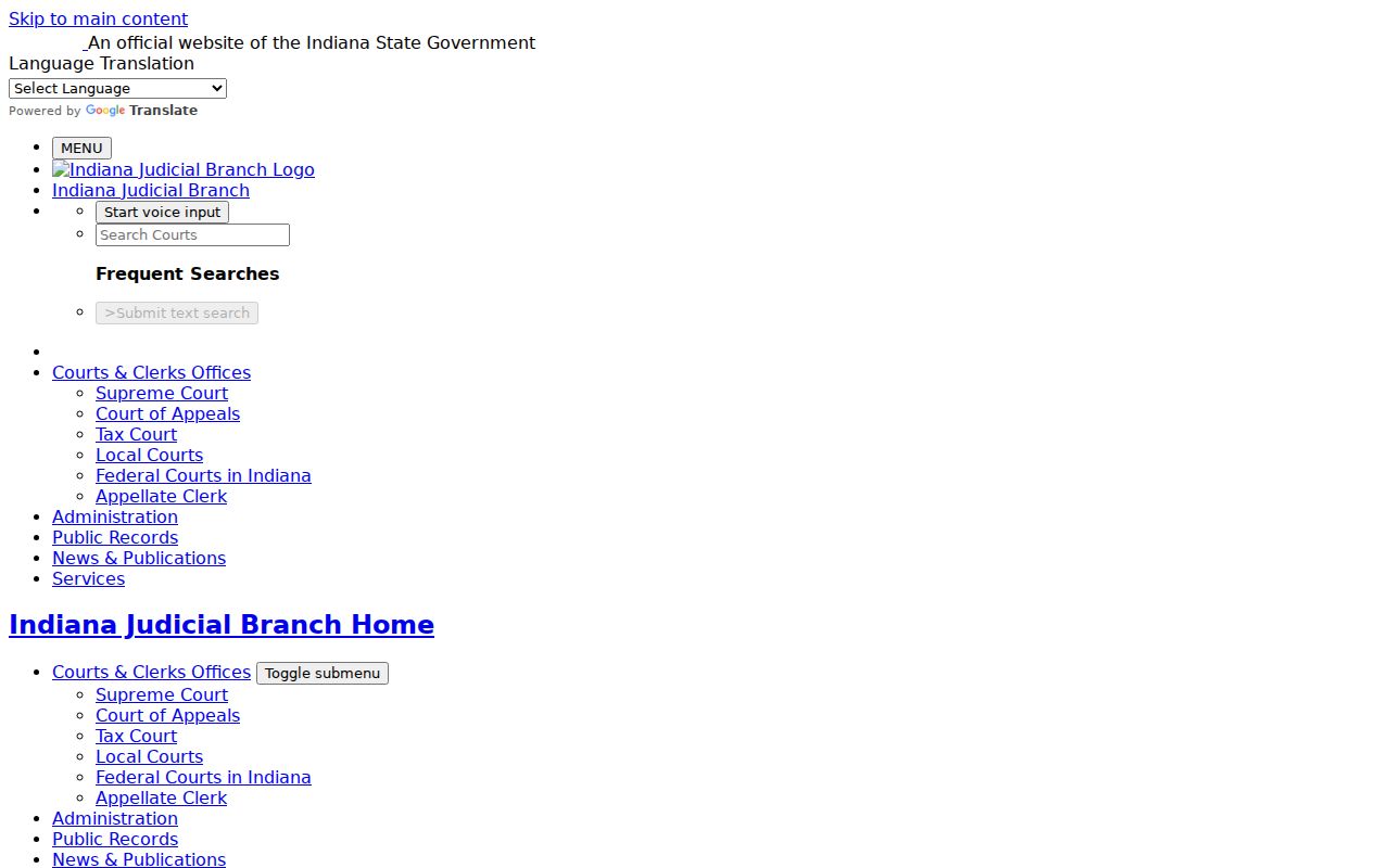Monroe County civil docket links on the official court page